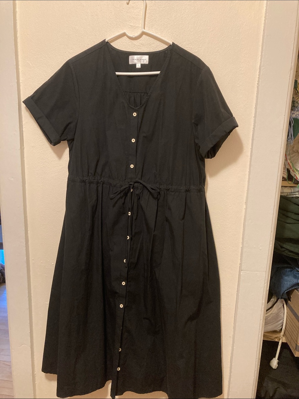 Tradlands Nell Dress in Black, XL